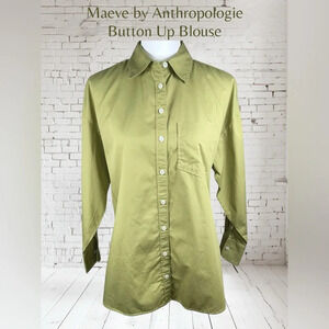 Maeve | Green Button Up Blouse